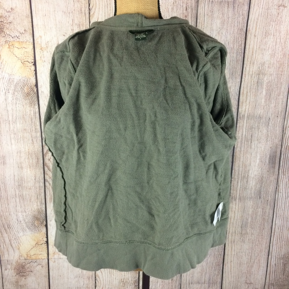 Eddie Bauer Short Sleeve Hooded Zip Sweatshirt ~ L - Picture 4 of 6